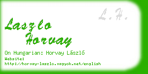 laszlo horvay business card